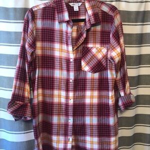 Old Navy Plaid Flannel Tunic